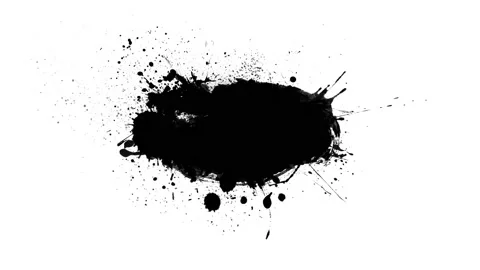 Black inks drops Video stock 140344558