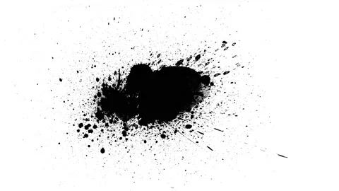 Black inks drops Video stock 140344642