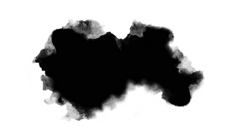 Black inks drops Stock Footage 142461877