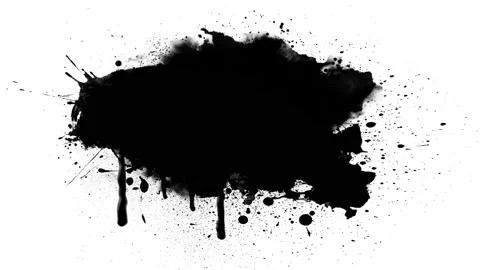 Black inks drops Stock Footage 155107898
