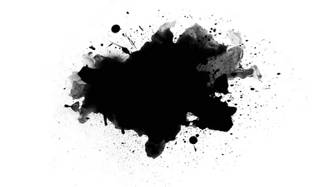 Black inks drops 動画素材 155108036