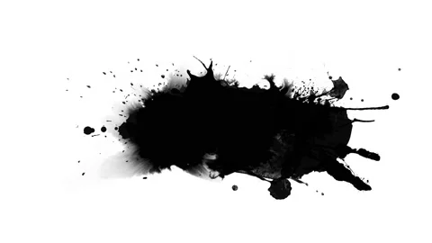 Black inks drops Video stock 165889330