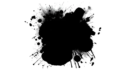 Black inks drops Video stock 258788631