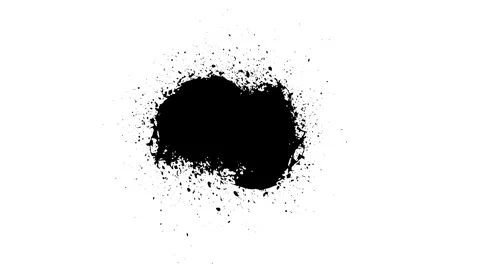 Black inks paint set Stock Footage 291950594