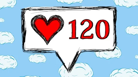 Black insta likes on cloud Stock Footage 112811557