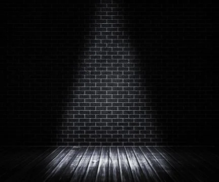 Black interior spotlight backdrop Stock Illustration