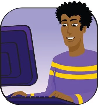 Black internet communication Stock Illustration