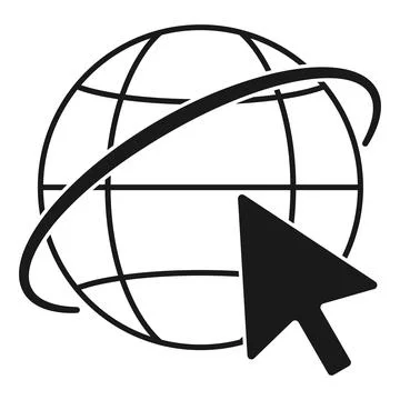 Black Internet Icon Vector Stockillustratie