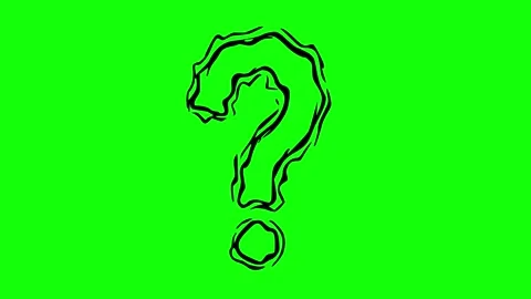 Black interrogtion mark line boil effect animation Stock Footage 337728015