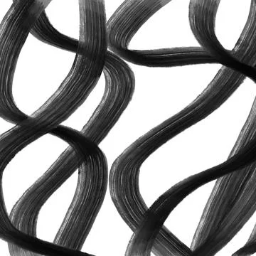 Black Interwoven Brush Loop Pattern Background Stock Illustration
