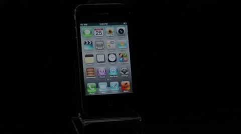 Black Iphone 4 Stock Footage 12149273