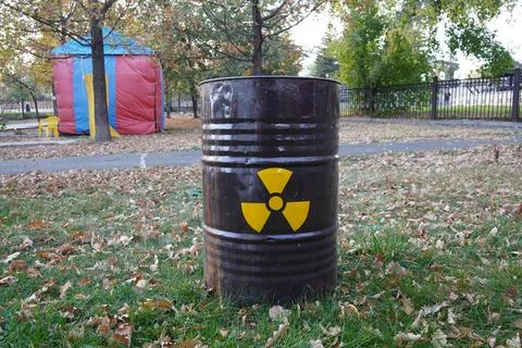 Black iron barrel Stock Photos