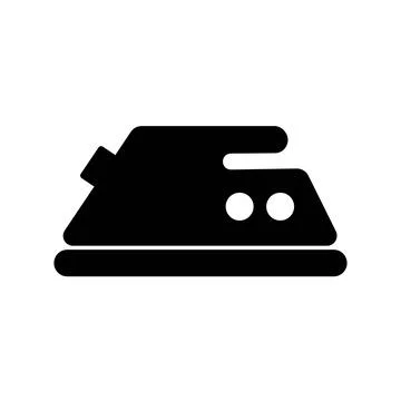 Black Iron, Minimalistic Flat Line Stroke Icon Pictogram Stock Illustration