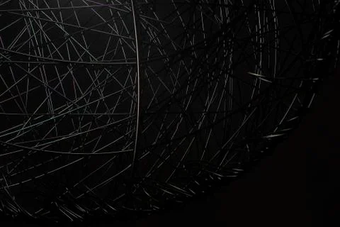 Black iron sphere Stock Photos