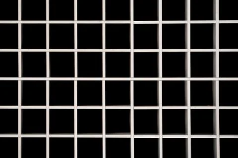 Black Ironwork Pattern on white background, texture. Stock Photos