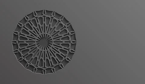 Black islamic pattern geometric background. Ramadan kareem oriental style vector Stock Illustration