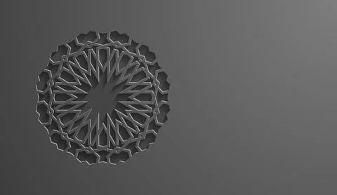 Black islamic pattern geometric background. Ramadan kareem oriental style vector Illustrazione stock