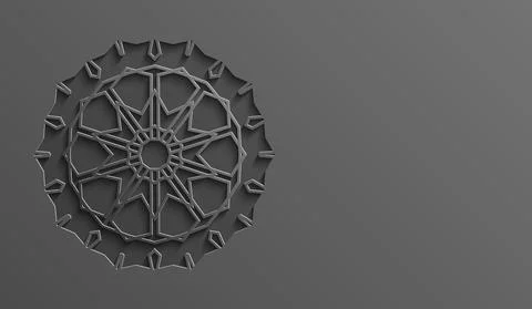 Black islamic pattern geometric background. Ramadan kareem oriental style vector Stock Illustration