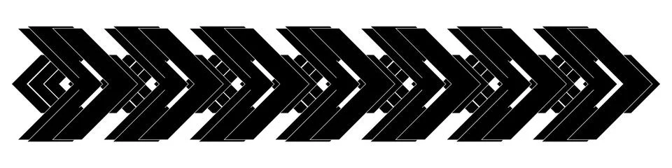 Black isolate vector arrows on white background Stock Illustration