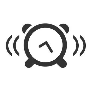Black isolated clock icon on white background vector Stock Illustration