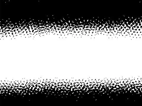 Black isolated halftone comic effect background. Simple grunge dotted design Stock Illustration