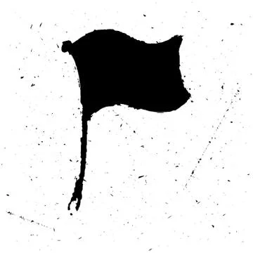The black isolated logo or poster 스톡 일러스트