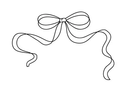 Black isolated vector ribbon bow illustration for gifts celebrations holidays Stock Illustration