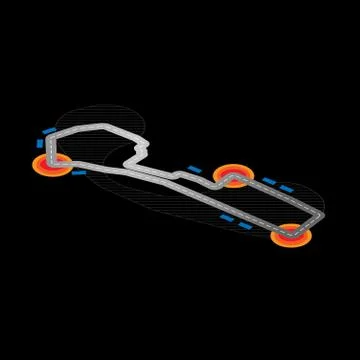 Black isometric circuit Stock Illustration