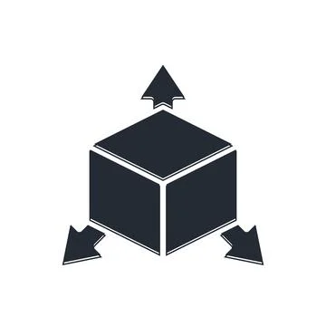Black Isometric cube icon isolated on white background. Geometric cubes sol.. Stock Illustration