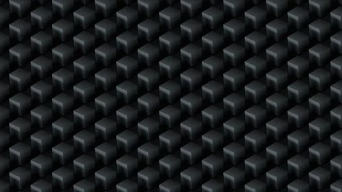 Black Izometric Cubes Rounding Forever Looped 4K Video stock 265031591