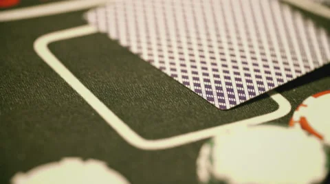 Black Jack Card Slow Motion Stock Footage 49404980