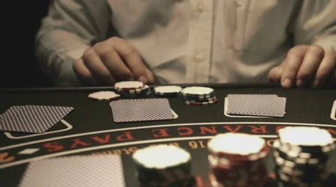 Black Jack Card Slow Motion Vidéo 49405237