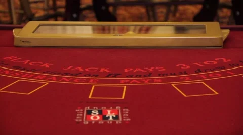 Black Jack gambling table Video stock 62148970