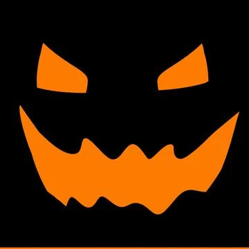 Black Jack O Lantern Pumpkin Halloween Illustration on Purple Stock Illustration