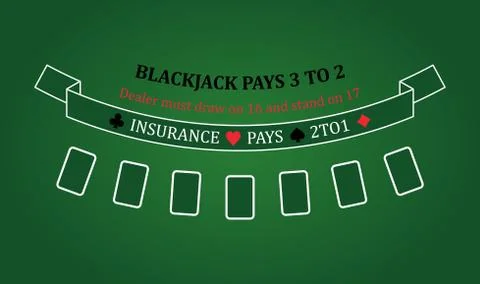 Black jack table, vector illustration, EPS 10, casino 스톡 일러스트