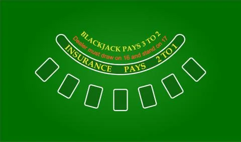 Black jack table, vector illustration, EPS 10, casino Stock Illustration
