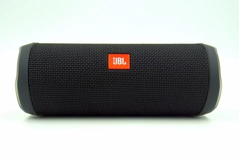 Black JBL Flip 4 speaker Stock Photos