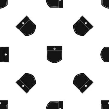 Black jeans pocket pattern seamless black Illustrazione stock
