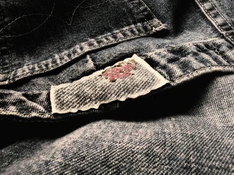 Black jeans(close up) Stock Photos
