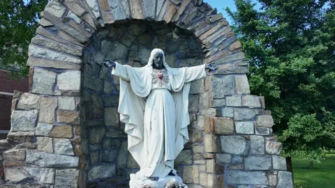 Black Jesus Statue Video stock 312128643