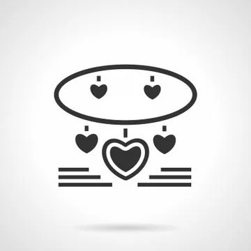 Black jewelry vector icon Stock Illustration