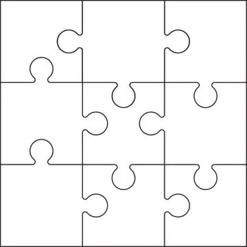A black jigsaw pieces Stock Illustration