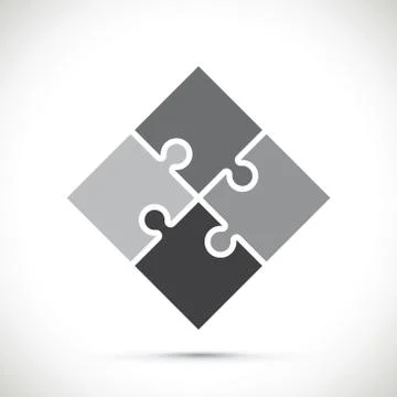 A black jigsaw pieces Stock Illustration