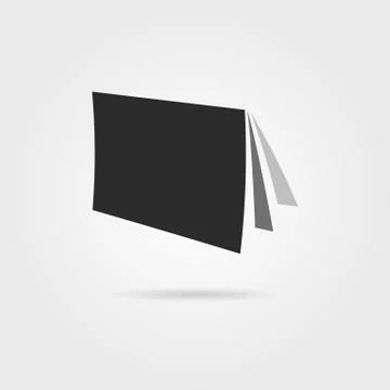 Black journal icon with shadow Stock Illustration