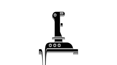 Black Joystick for arcade machine icon isolated on white background. Joystick Stock Footage 233816737