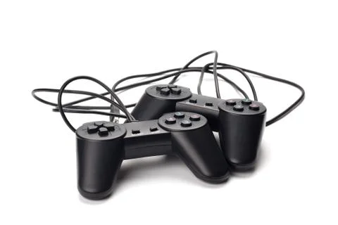 Black joystick Stock Photos