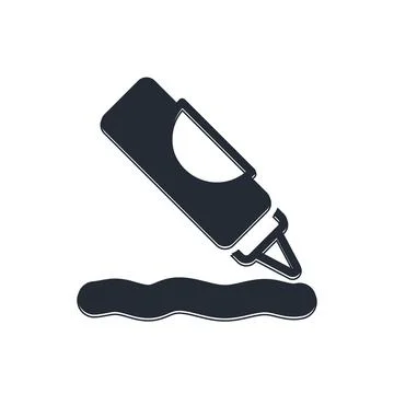 Black Ketchup bottle icon isolated on white background. Barbecue and BBQ gr.. Stock Illustration