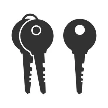 Black key icon Stock Illustration