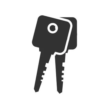 Black key icon Stock Illustration
