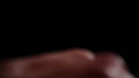 Black Keyboard close up fingers typing jib up &amp; down  Stock Footage 47461969